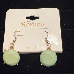 Gold and Mint Earrings
